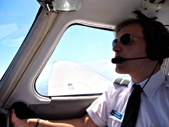 Im Cockpit der Piper 28 Cadet